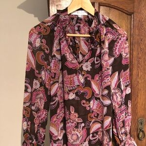 Trina Turk blouse. Size S. Paisley style pattern.